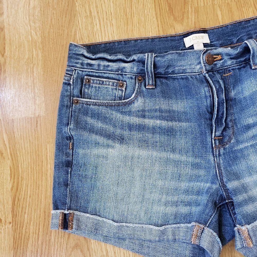 Crew Cuffed Denim Shorts size 27 - Picture 5 of 13